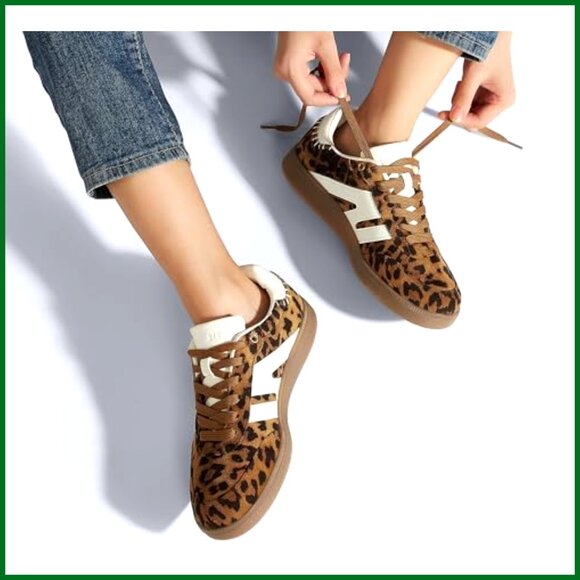 Classic Retro Gum Sole Sneakers Genuine Leather Anti-Slip Comfortable Fashion - Picture 2 of 6